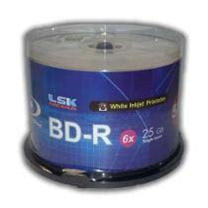 Imagen de BD-R (BLURAY) 25GB 6X IMPRIMIBLE LSK