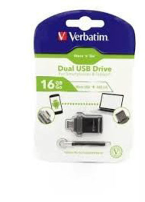 Imagen de PENDRIVE 16GB DUAL USB DRIVE  MICRO USB + USB 2.0