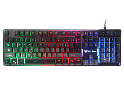 Imagen de TECLADO COLORIDO PARA JUEGOS CON RETROILUMINACION DE ARCO IRIS K9300